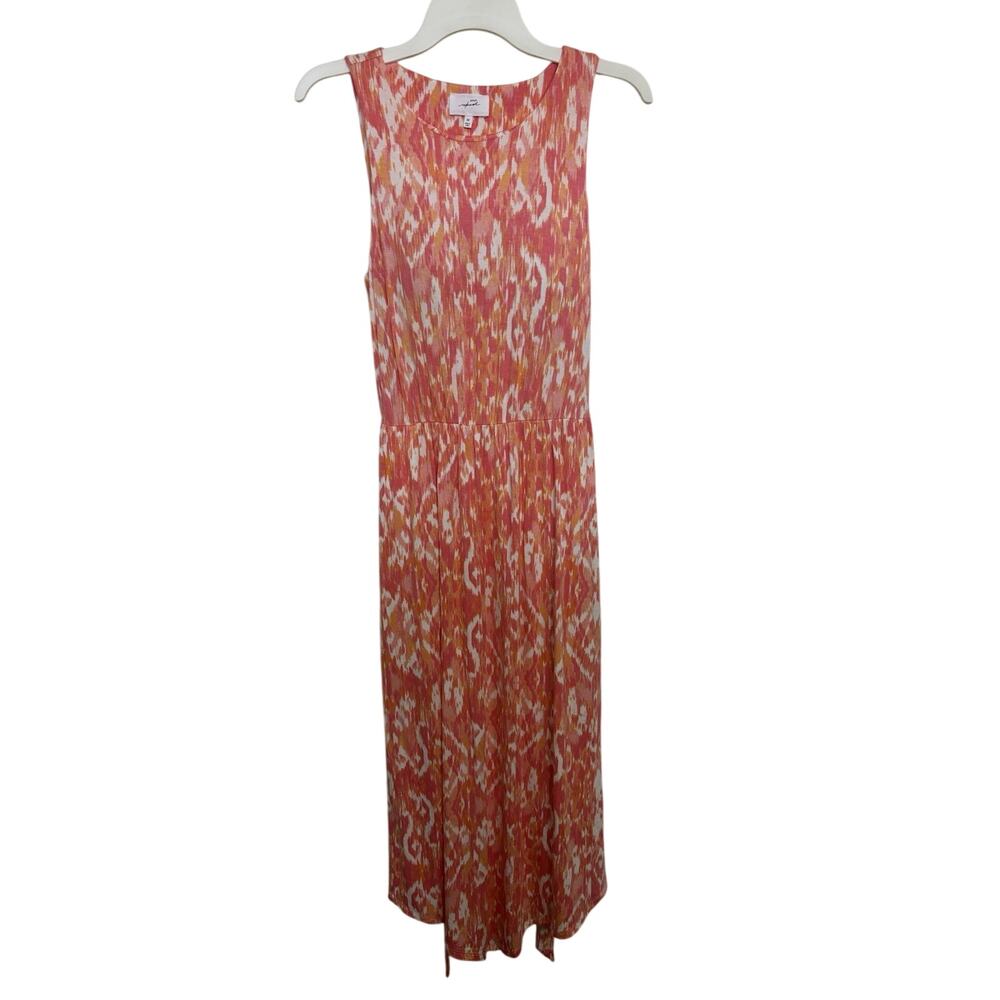 Soma Wknd Soft Jersey Handkerchief Bra Maxi Dress Pink Orange Medium Pockets